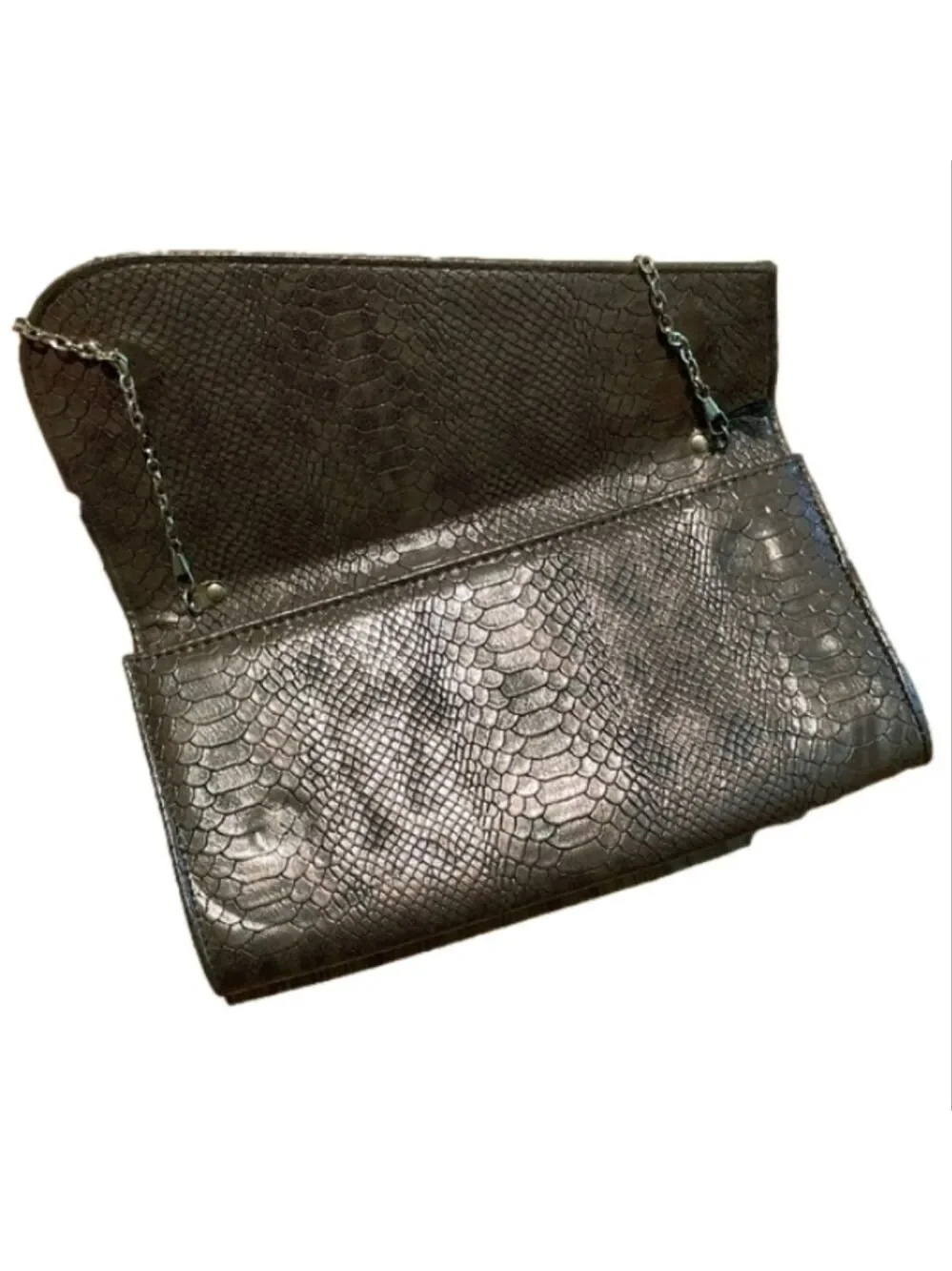 Copper Faux Animal Print Clutch/Shoulder Bag Animal Print